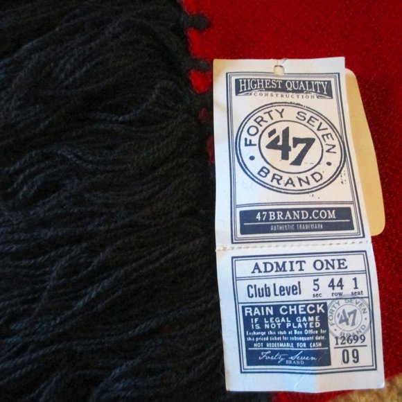 47 Clubs Blue Multicolored Scarf - Picture 4 of 4